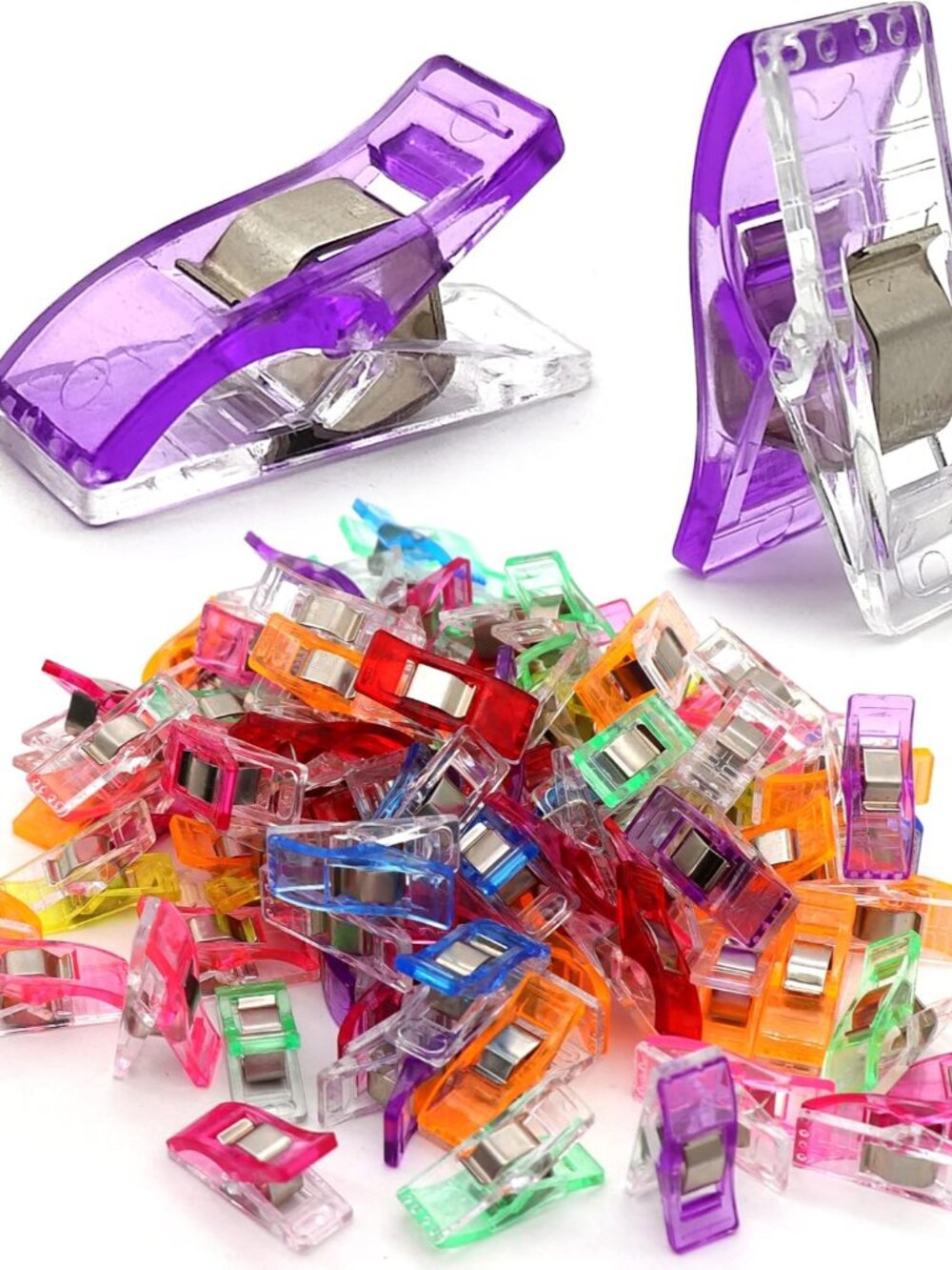 100 Pcs Sewing Clips for Fabric Plastic Clips for Sewing Supplies Acrylic Clips